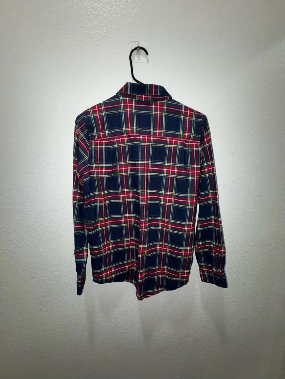 The Children's Place Plaid Button-Up Shirt - Navy Red Green